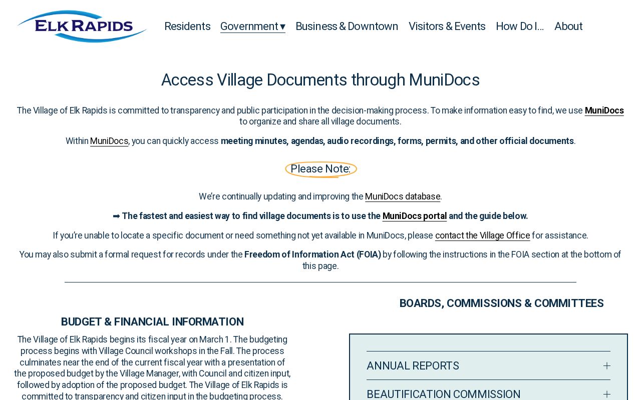Elk Rapids document center for public safety and criminal record forms
