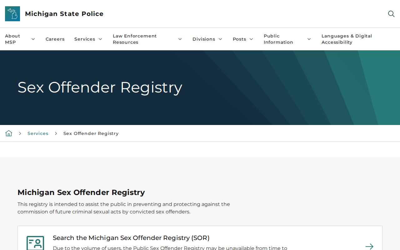 Antrim County sex offender check guidance from Michigan State Police
