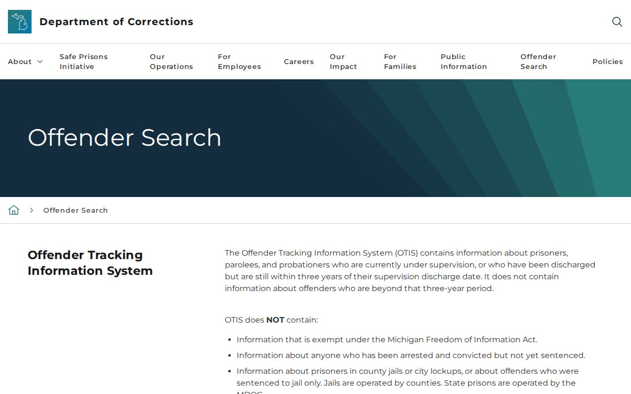 Antrim County criminal records and MDOC OTIS coverage overview